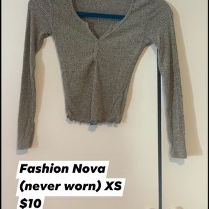 Tight fashion nova grey top